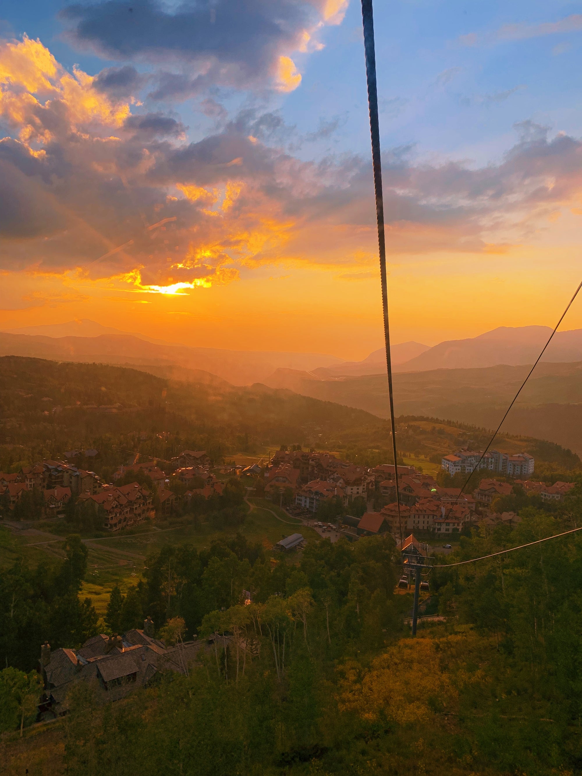 a sunset above it all